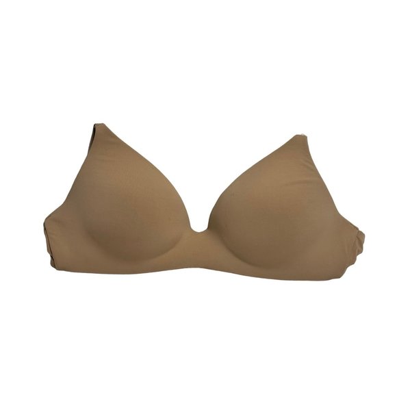 Victoria Secret No Underwire Lightly Padded T-shirt Push Up Nude / Tan Bra Size - Picture 1 of 4